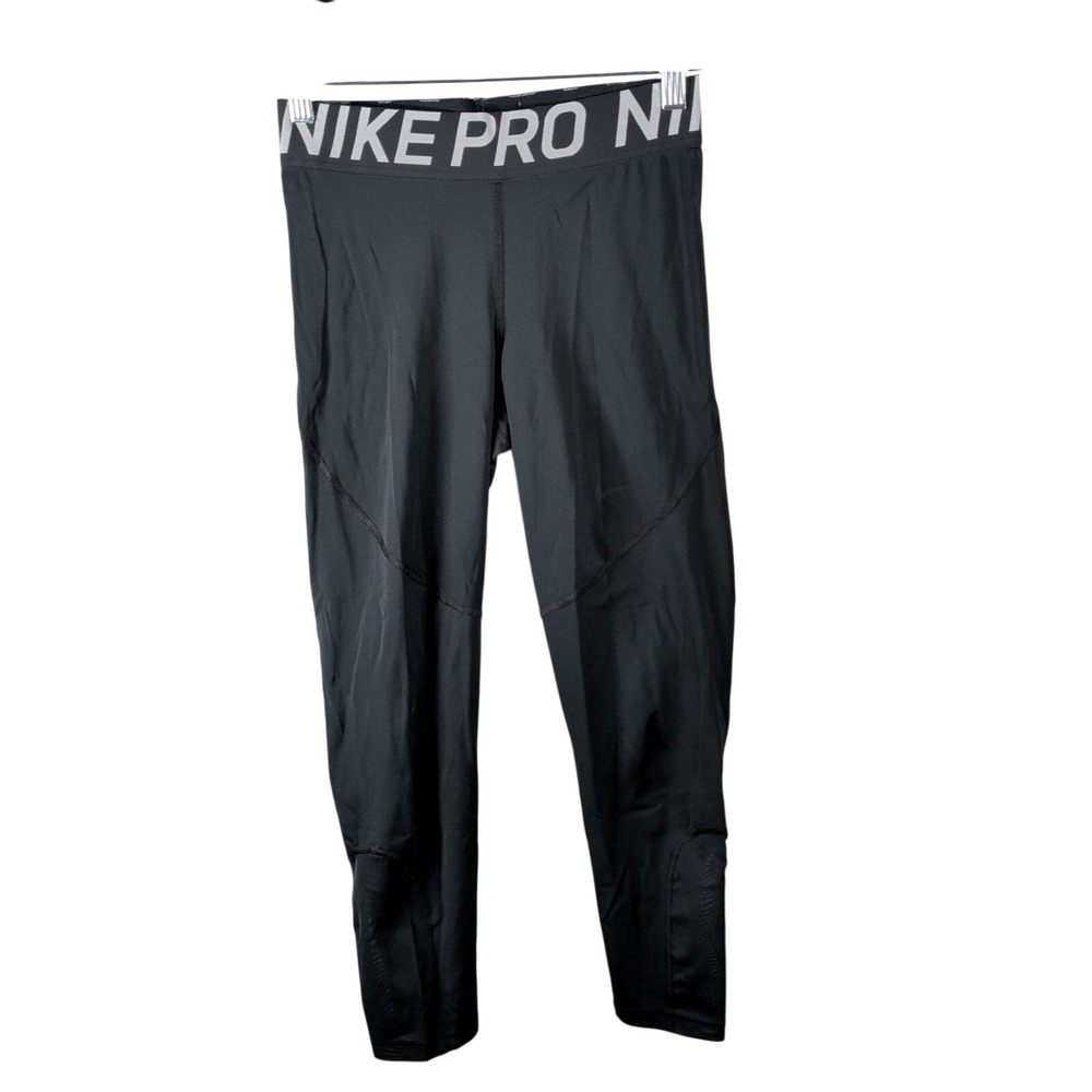 Nike Womens Small Pro Dri-Fit Leggings Black Cropped Athletic Yoga 589366-010